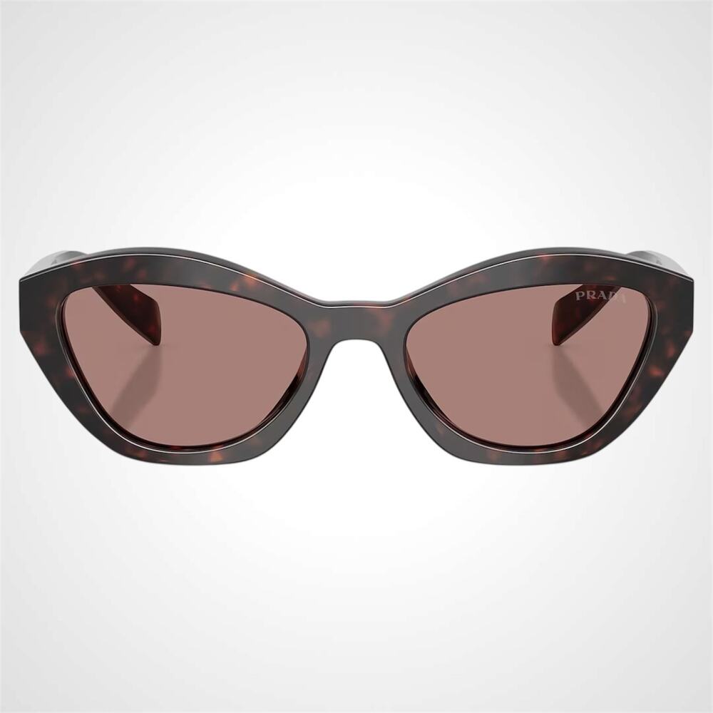 New PRADA Sunglasses Brown Root Tortoise Butterfly Brown Lens - Picture 2 of 6